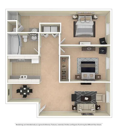 Floor plan Classic 2x2