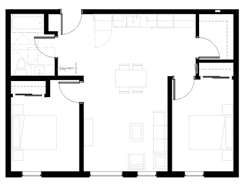 Floor plan Two-Bedroom
