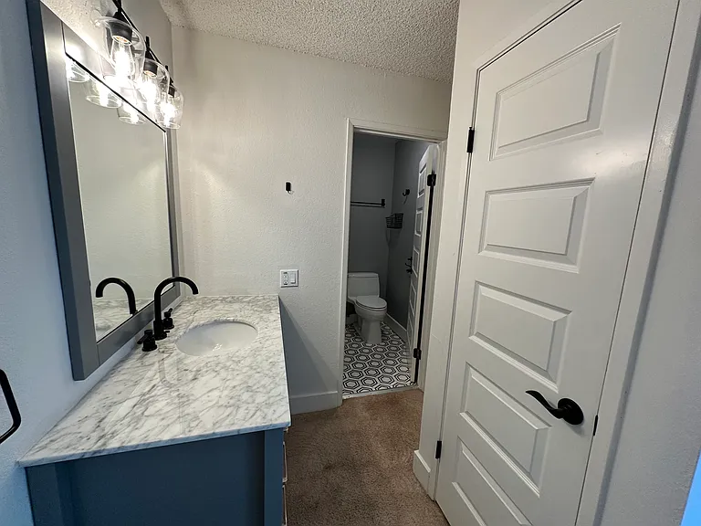 Small closet and sink area for master bath