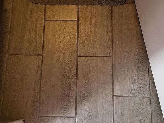 new tile in bathroom