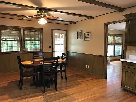 Dining area with easy access to covered patio