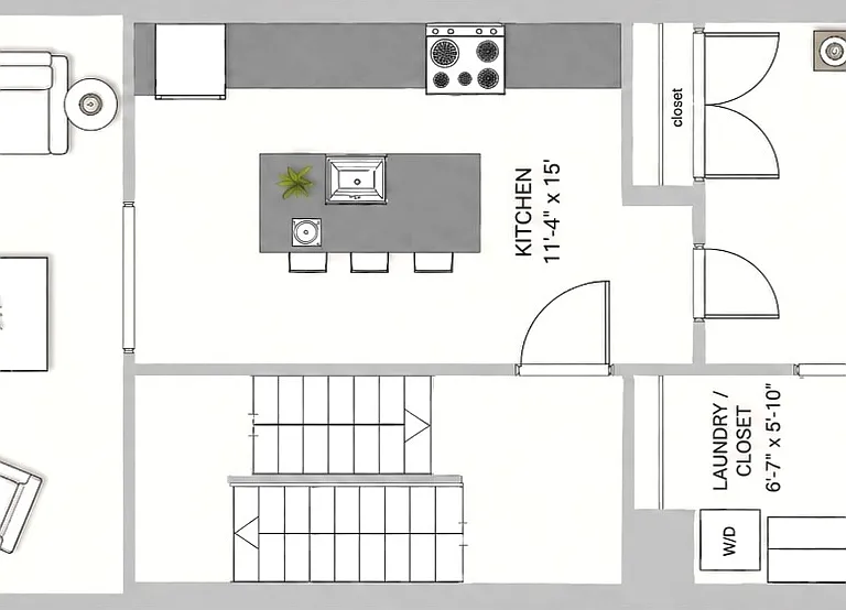 Spacious One-Bedroom Layout