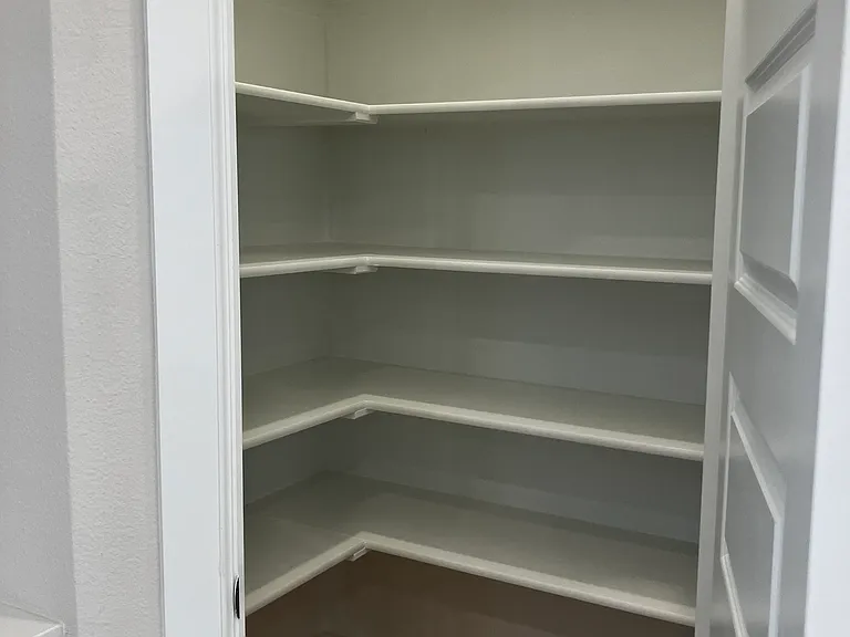 spacious and well-lit pantry