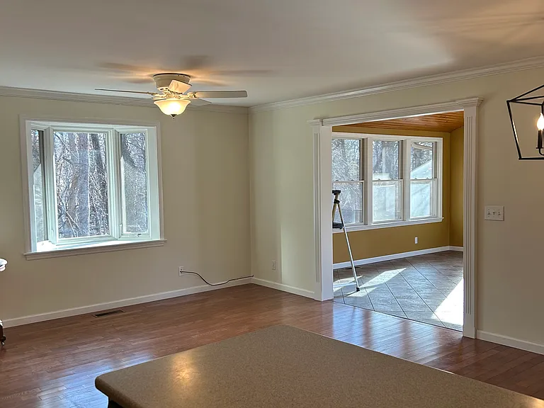 Bay window to private wooded ravine