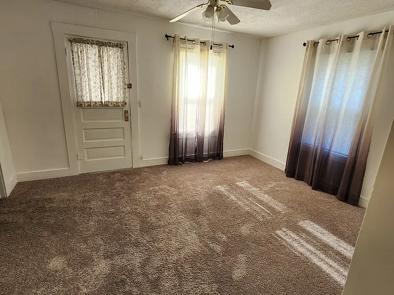 Living Room with Ombre Curtains.