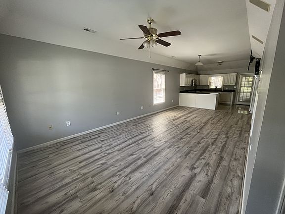 Open living and kitchen area