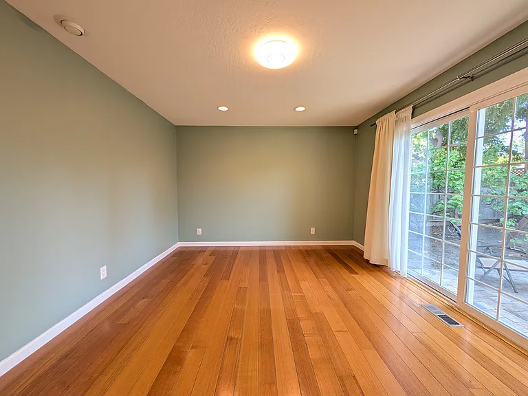 Master bedroom facing side yard.