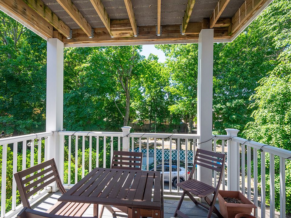 Rear deck overlook greenish bike path
