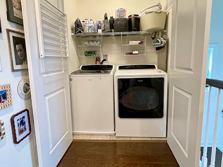 Laundry on top level