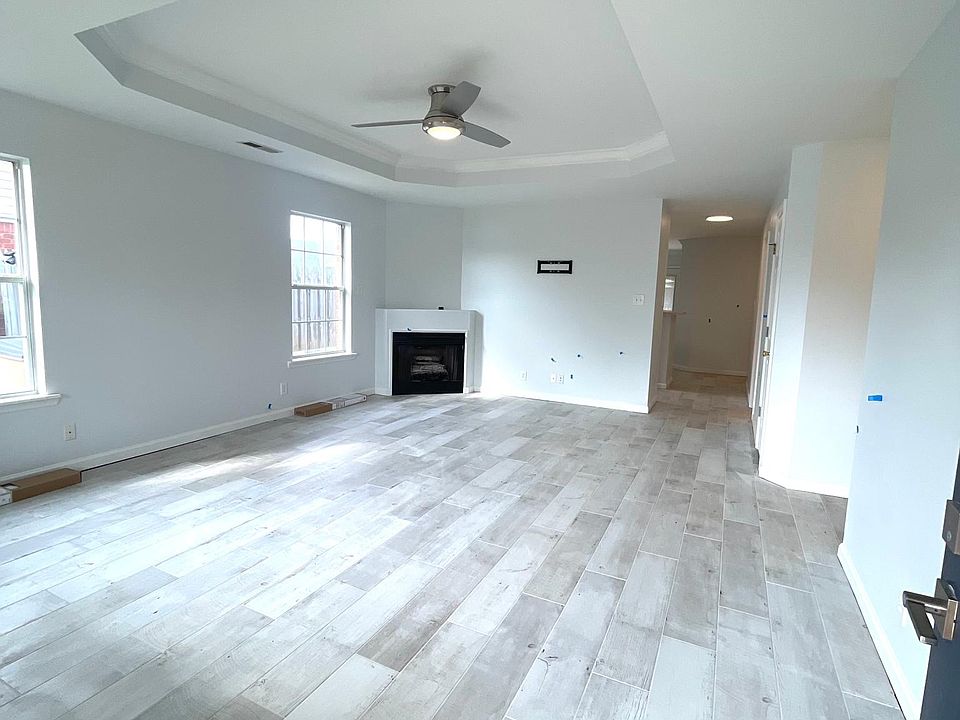 Living room with fire place