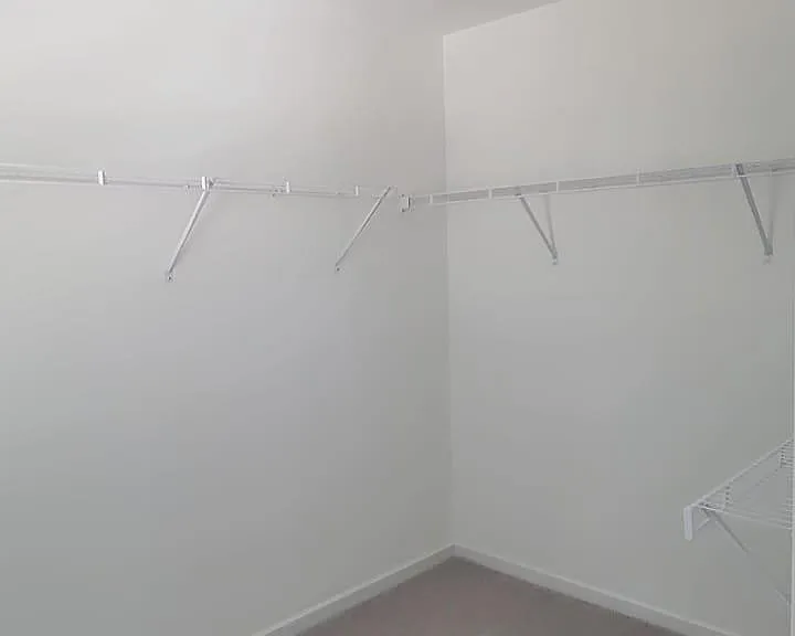 Spacious walk in closet in the Master bedroom