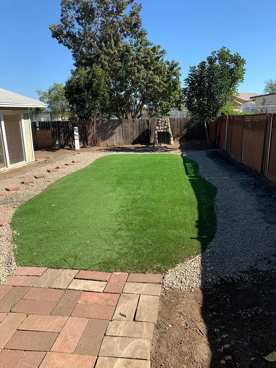Back yard, there is easement behind fence to language academy - 5027 Art St