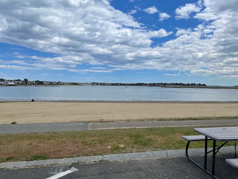 Constitution Beach at the end of the street.
