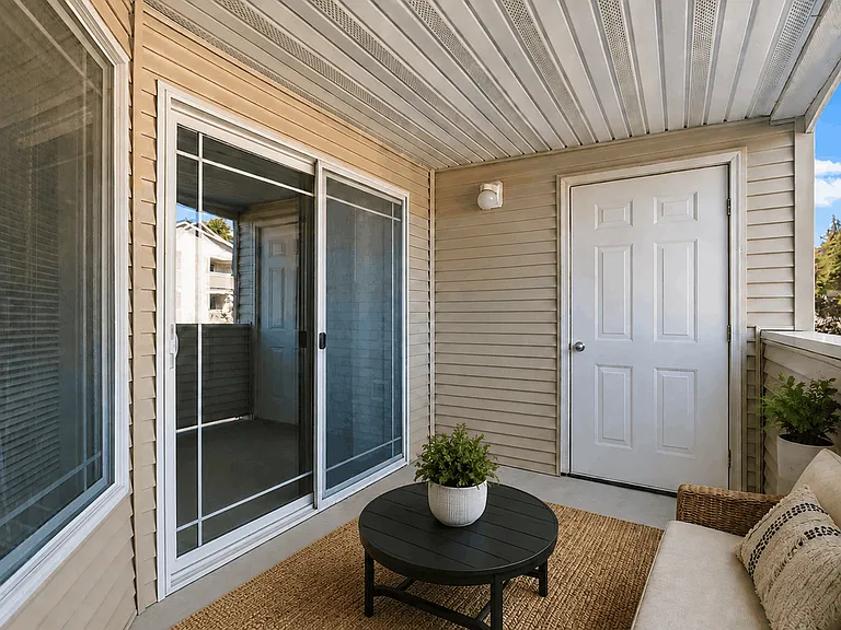 Extend your living space outdoors with a private covered patio. Extend your living space outdoors with a private covered patio.
