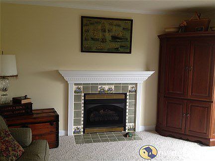 Family room and gas fireplace