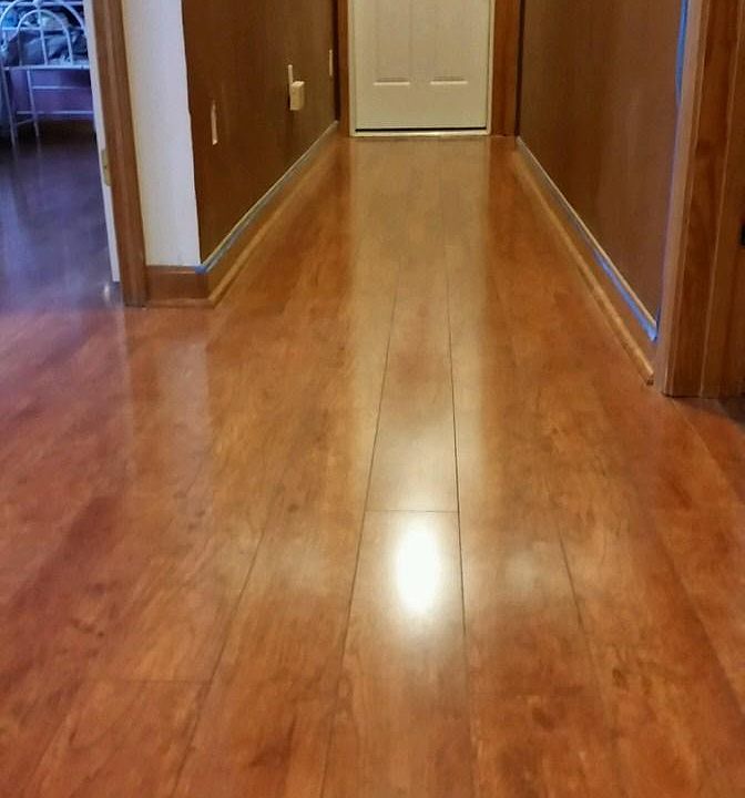 New flooring upstairs hall 