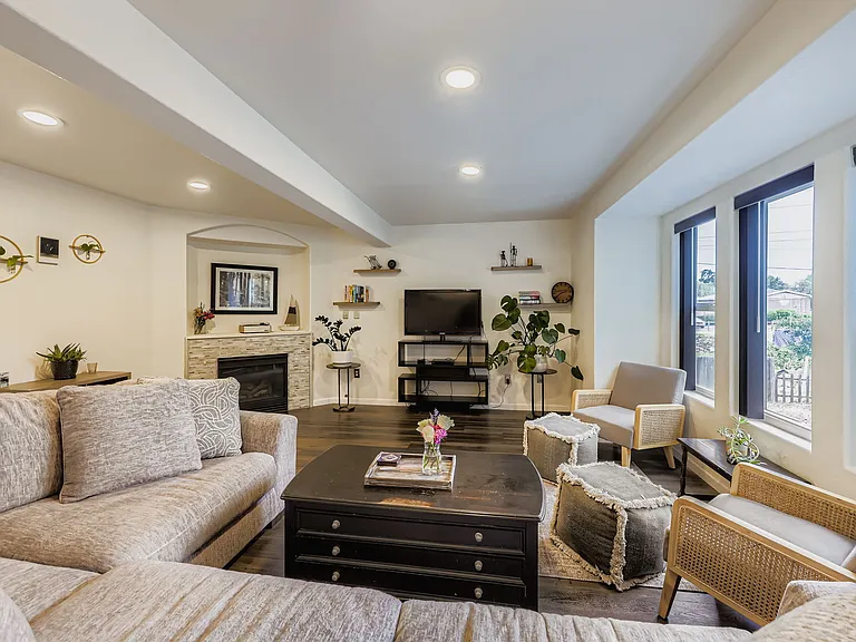 Large living room entry through front door