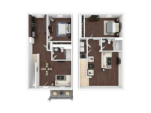 Floor plan 2 B 2 BA