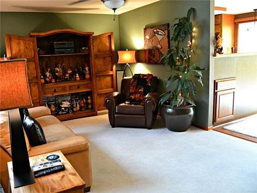 Living room with ceiling fan