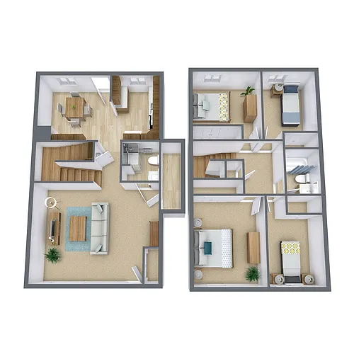 Floor plan Four Bedroom 42C