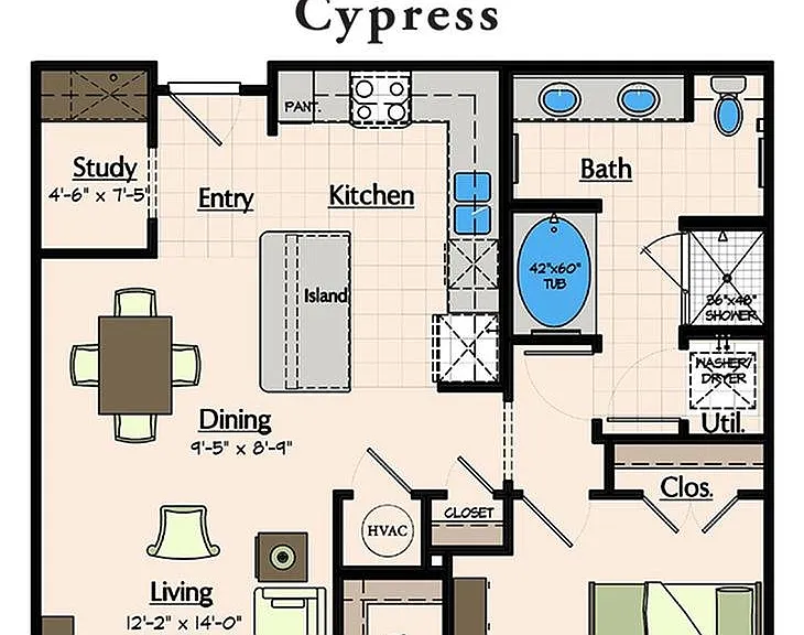 One Bedroom Floorplan One Bedroom Floorplan