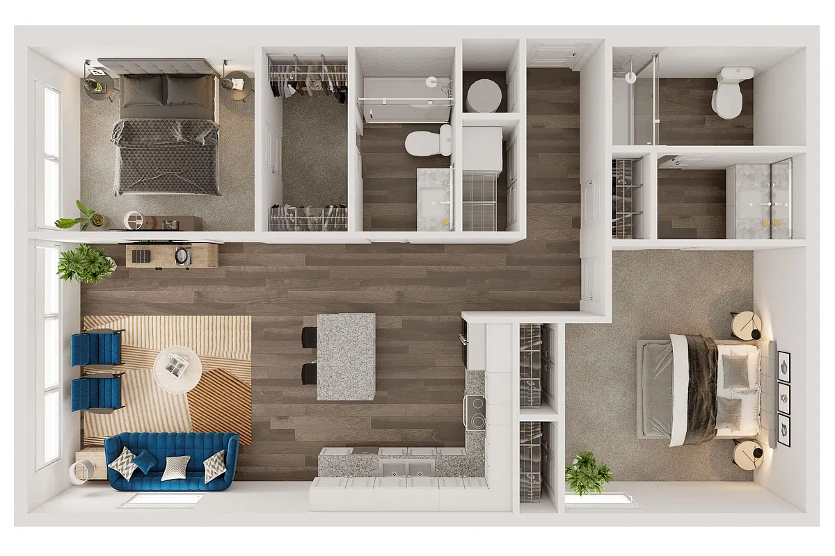 Floor plan B1 - SECOND AVE