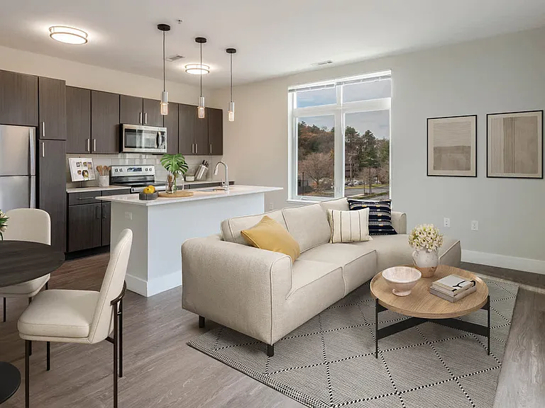 Living Room with Juliet Balcony and Hard Surface Flooring
