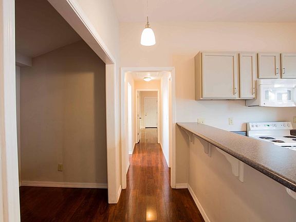 Kitchen bar, dining/work nook to hall