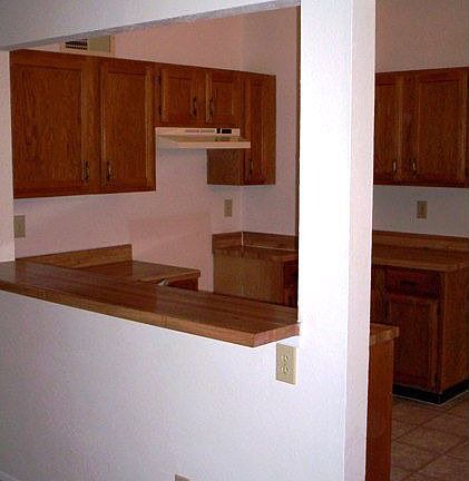 Vaulted ceilings in Kitchen and Living area