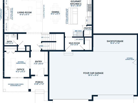 main floor with options