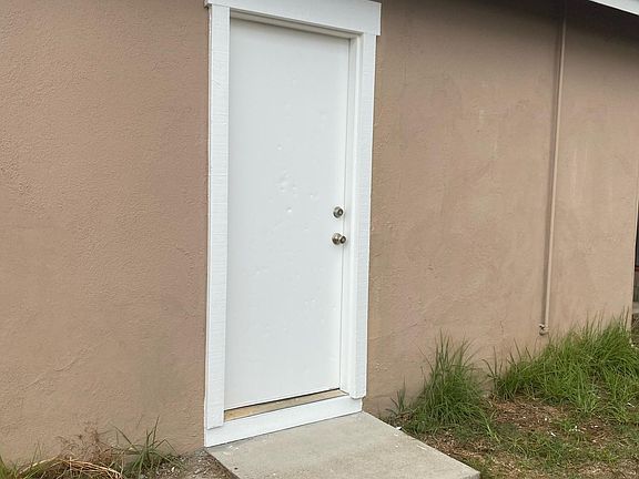 Back door of garage
