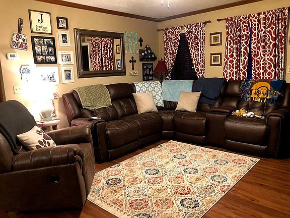 Living room open to dining 
