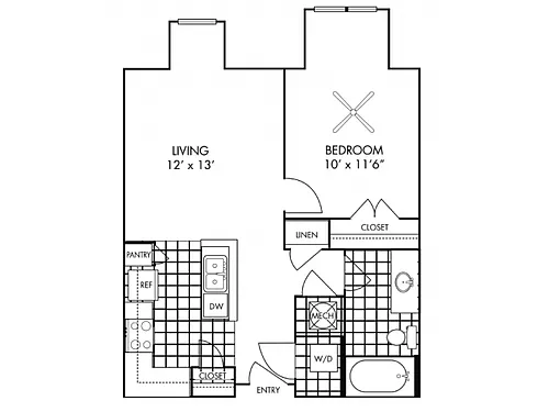 Floor plan 1B-P