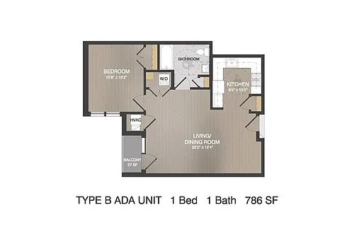 Floor plan Type B ADA