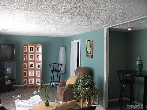 The downstairs area has a great nook for storing your computer, or a pub table and the room would be great set-up as a tv room with a restroom near by.