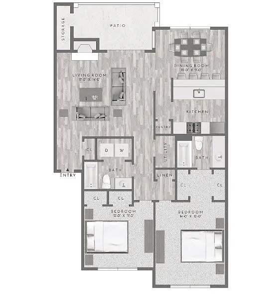 Floor plan B2 - 2X2
