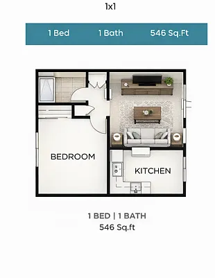 Floor plan 1X1