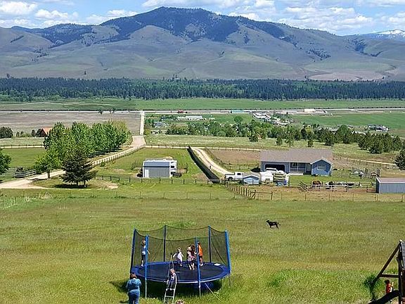 Backyard, do not currently have trampoline, but do have kids
