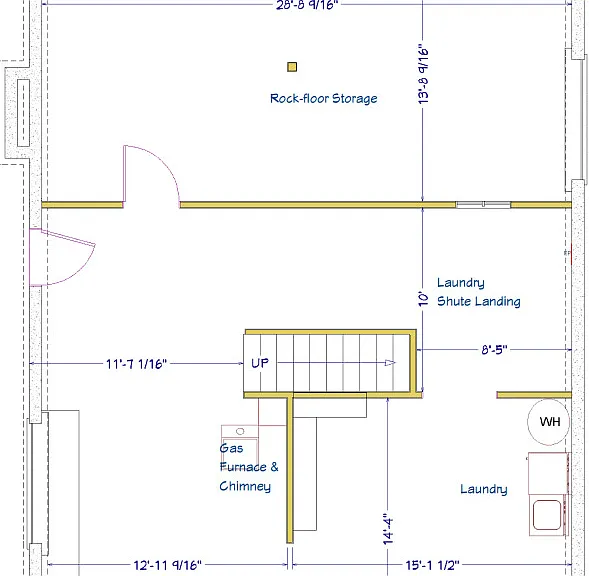 Basement floorplan. Lots of storage area!