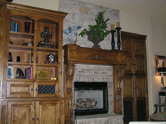 Custom Knotty Alder Cabinets Throughout