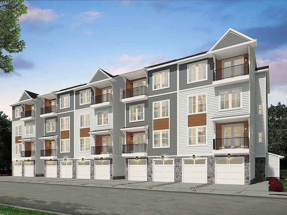 A rendering of the private-elevator townhome-style condos by Brookfield Residential at Cascades at E