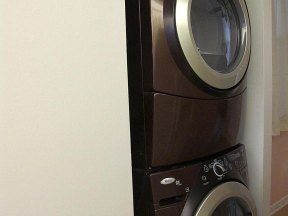 Full size washer and dryer in unit