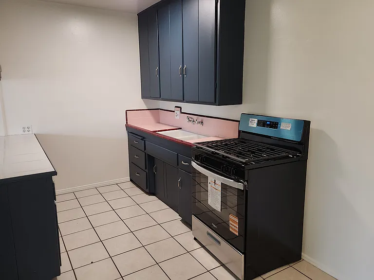 Kitchen with gas stove