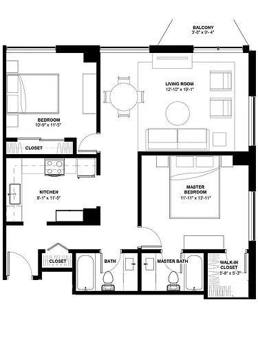 Floor plan The Gold Coast - Renovated