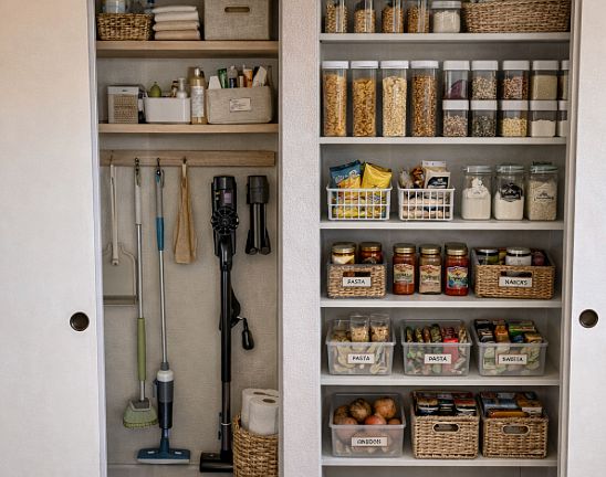 PANTRY AND STORGAE CLOSET OFF THE KITCHEN