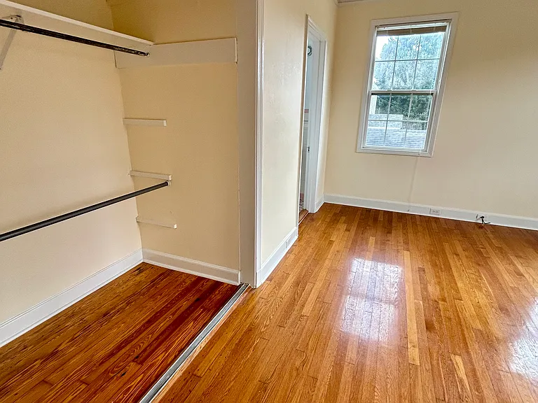 bedroom with large closet