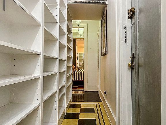 Endless shelves for storage.