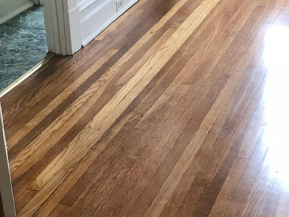 Beautiful restored wood floor in bedrooms.