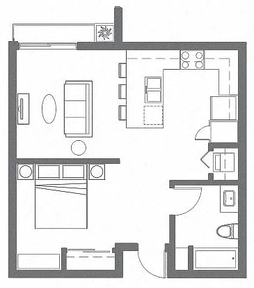 Floor plan Studio B