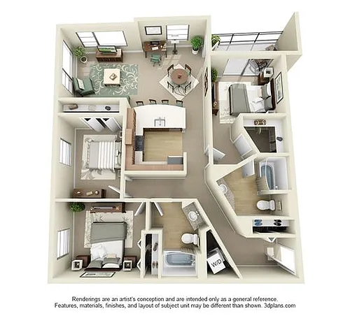 Floor plan Grand Series Three Bedroom D